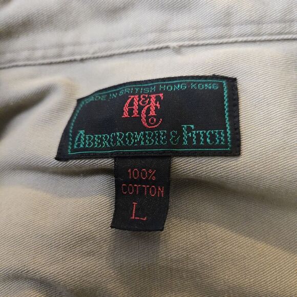 Abercrombie & Fitch Men's Casual Button Down Shirt - Light Gray - Picture 3 of 5